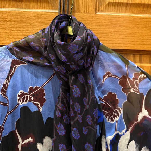 Diane von Furstenberg Effie Floral Silk Shift Dress, SZ L - Picture 11 of 15